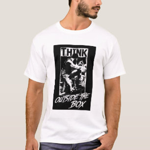 Weiß denken außerhalb des Box Grafik-T-Shirts T-Shirt