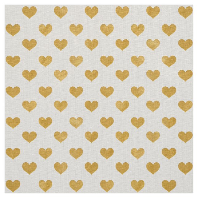 Weiß der Liebe-2018 - goldenes Herz Stoff (Muster)
