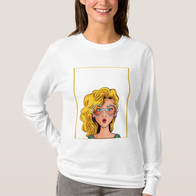 Weiß der modernen Frauen T-Shirt (Vorderseite)
