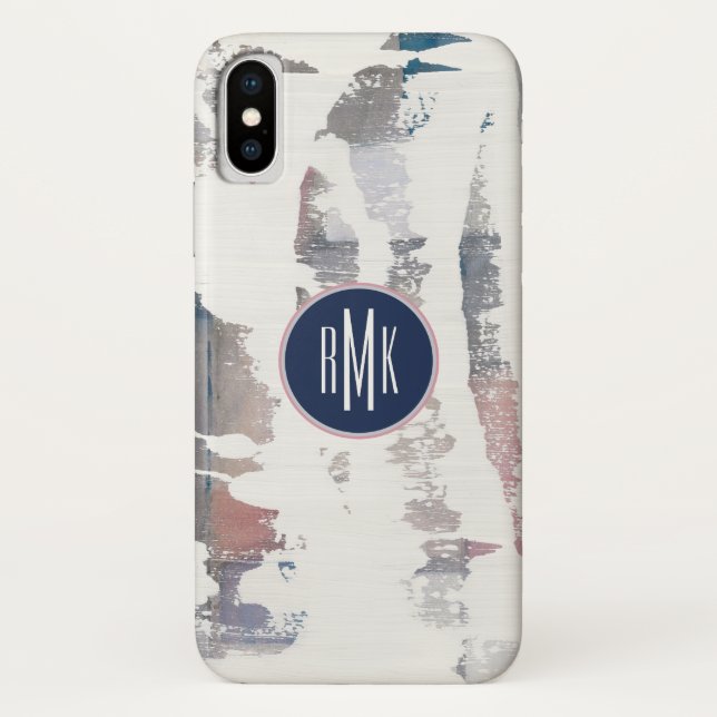Weiß des Monogramm-| heraus erntet Case-Mate iPhone Hülle (Rückseite)