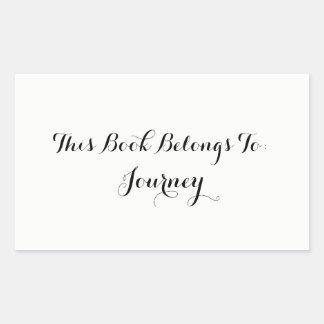 Weiß "dieses Buch gehört " Rechteckiger Aufkleber