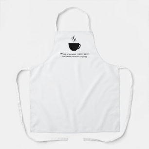 Weiß   Einfaches Personalisiert-Shop-Café Café Cof Schürze