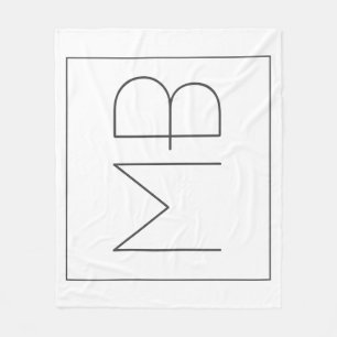 Weiß elegant Einzigartig Mit Monogramm Fleecedecke