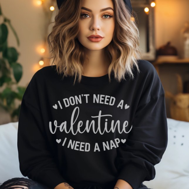 Weiß-Galentin-Sweatshirt Sweatshirt (Women’s White Galentine’s Funny Sweatshirt)