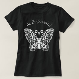 Weiß Geblüht Schmetterling Inspiration  T-Shirt