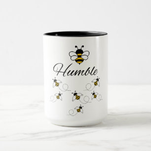WEIß GELB SCHWARZ KOMBINATION BEE DEMÜTIG HUMMEL B TASSE