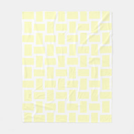 Weiß-gelbe Pastellfarben-Design Fleecedecke