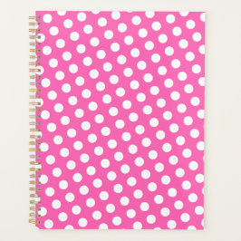 Weiß gepunktetes Muster Planer