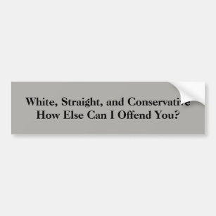 Weiß, gerade und Konservativer Autoaufkleber