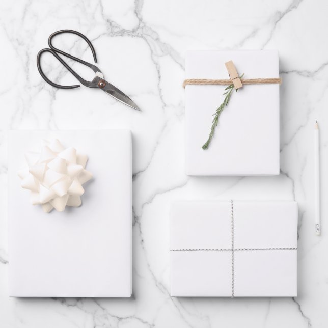 weiß geschenkpapier set (Vorderseite)