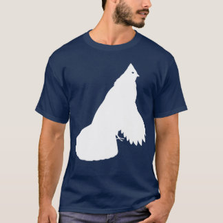 Weiß getrumpfter Waldhuhn-Vogel-Druck T-Shirt