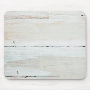 Weiß getünchte Scheunenholz Weiß Holzmaserung Mousepad