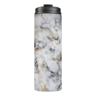 Weiß Grau Schwarz Gold Rauch Marmor Thermo Tumbler Thermosbecher