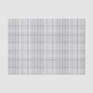 Weiß & Grau Tartan Karomuster Druck Seidenpapier