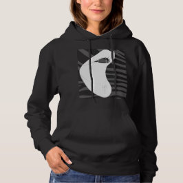Weiß, grau und schwarz hoodie