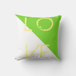 Weiß-grüne Liebe Kissen Kissen Kissen Kissen