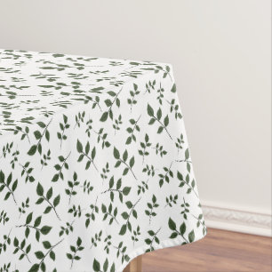 Weiß-grüne Muster Blätter elegant stilvoll Tischdecke