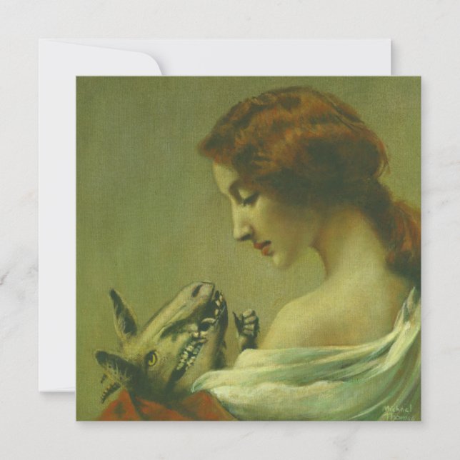 Weiß Halloween Einladung (Vorderseite)