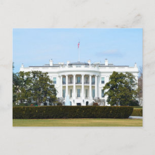 Weiß Haus vom Rasen Postkarte