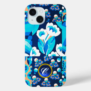 WEISS HAWAII BLUE BLUES BOLD FLORAL GEM MONOGRAM Case-Mate iPhone HÜLLE