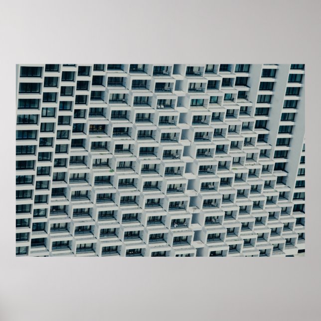 WEISS HOCHRISITES GEBÄUDE POSTER (Vorne)