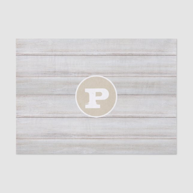 Weiß Holz Shabby Chic Bauernhof Rustikales Party Seidenpapier (Vorderseite)