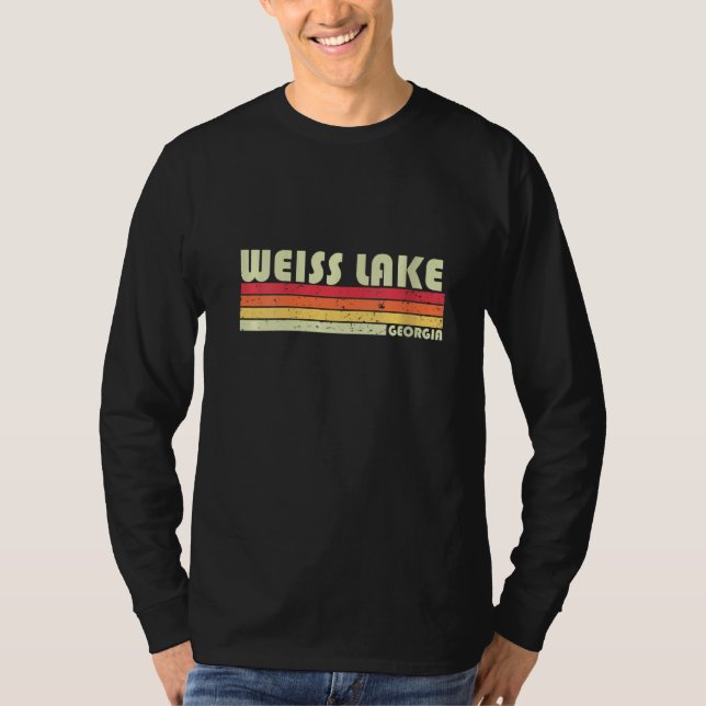 Weiß Lake Georgia Camping Su T-Shirt (Vorderseite)