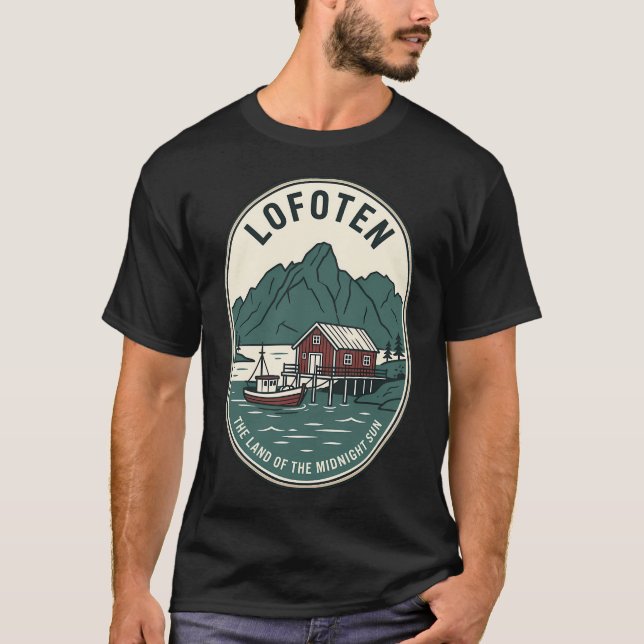 Weiss Lake – Kupfer Minimal Landschaft T-Shirt (Vorderseite)