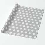 Weiß & leicht2 Grau Mittelpolka Dot Wedding Geschenkpapier<br><div class="desc">Mit diesen Vintagen,  hellgrauen Polka-Punkten in mittlerer Größe auf dem Packpapier wackeln Sie Ihre Geschenke stilvoll. Ideal für Weihnachten und Party Geschenke und Babyduschen.</div>