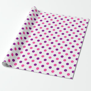 Weiß Lila Rosa Punkte Muster Geschenkpapier