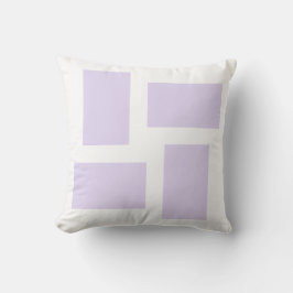 Weiß & Lilac Lila abstraktes Design Kissen