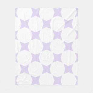 Weiß & Lilac Lila Star Design Fleecedecke
