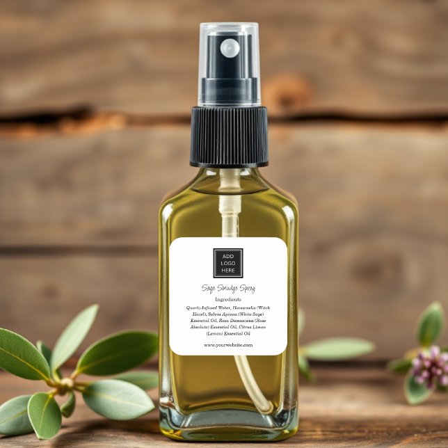 Weiß | Logo-Produktkennzeichnungen Quadratischer Aufkleber (Von Creator hochgeladen)