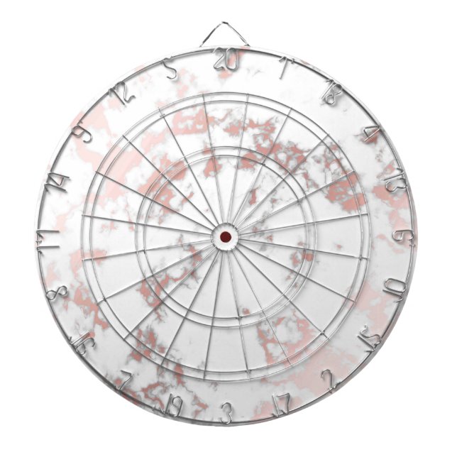 Weiß, Marmor, Rose Gold, modern, schick, schön, Dartscheibe (vorne)