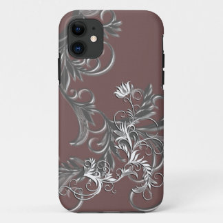 Weiß - Metallische Blume Embossierte Wirkung Case-Mate iPhone Hülle