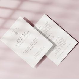 Weiß Minimalistisch für das Beerdigungsprogramm zu Programm