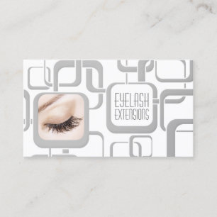 Weiß mit Grau berechnet Wimper-Erweiterungs-Karte Visitenkarte
