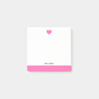 Weiß mit leuchtend rosa Herz und Grenze + Name