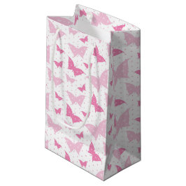 WEISS MIT PASTEL PINK VALENTINSTAG-SCHALTFLÄDEN KLEINE GESCHENKTÜTE