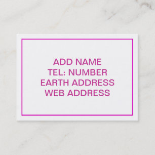 Weiß mit rosa Rahmen Visitenkarte