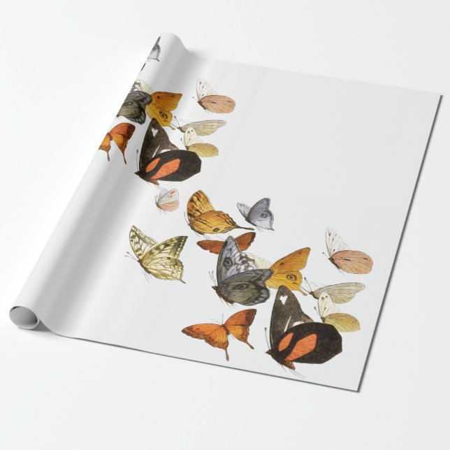 WEISS MIT SCHALTFLÄCHEN GESCHENKPAPIER (Ungerollt)