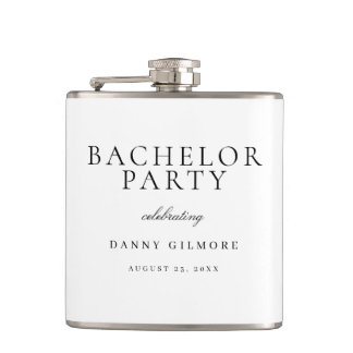 Weiß mit Schwarz Classic Mens Bachelor Party Gesch Flachmann