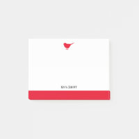 Weiß mit wenig Rotem Vogel & Border + Name