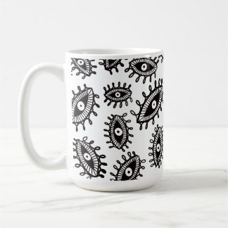 Weiß mit wirbelnden Augen Kaffeetasse