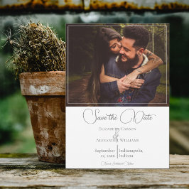 Weiß Modernes Foto Save the Date