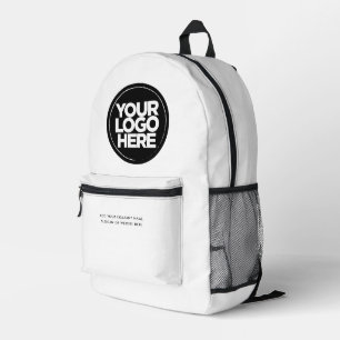 Weiß   Personalisiertes Firmenlogo und Text Bedruckter Rucksack