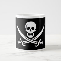 Weiß, Piratenflagge Calico Jack, Skull & Cutlass