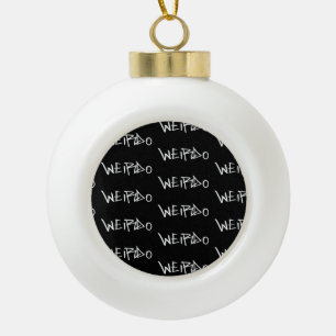 Weiß-Punk-Stil seltsame Emo Goth Heavy Metal Keramik Kugel-Ornament