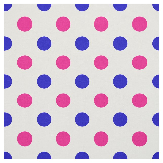Weiß Rosa Blau Punkte Muster Stoff (Muster)