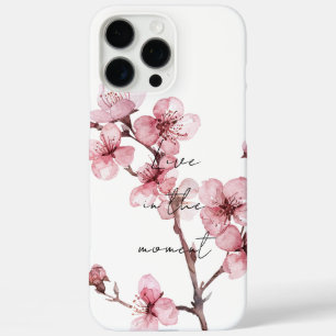 Weiß rosa Kirschblossom Bläserblüte iPhone 16 Pro Max Hülle